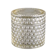 China Sunny new design custom bubble crystal decorative glass candle holders with glass lid manufacturer