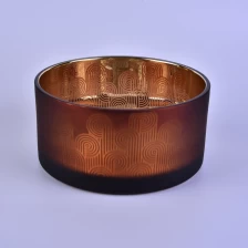China Sunny amber luxury empty glass candle containers home decor manufacturer