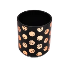 China Home decorative unique soy wax black glass candle holders manufacturer