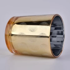 China Sunny new design luxury golden glass candle holders vessel wholesales manufacturer