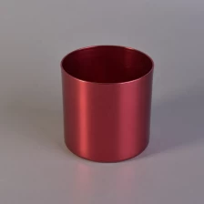 China red metal candle container, votive candle jars manufacturer
