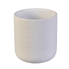 China 10oz 6 oz Wholesales logo printing white empty candle jars ceramic manufacturer