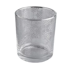China cylinder soy wax candle jars with silver logo manufacturer