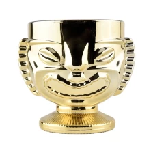 China trophy shaped gold glass candle jars manufacturer