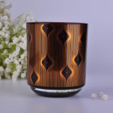 China Sunny new design black Luxury glass candle holder jar 10oz 20oz manufacturer