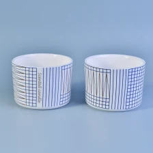China Wholesales glaze empty recycled candle container holder home decor manufacturer