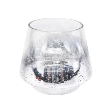 China 10oz silver decorative glass candle jars manufacturer