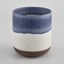 China multi-color ceramic candle holder, elegant round bottom ceramic vessel for candles manufacturer