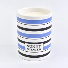 China soy wax candle ceramic jar, decorative colored candle containers manufacturer