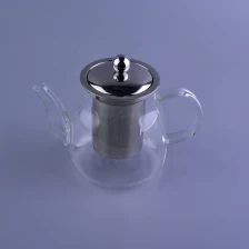 China Wholesales glass borosilicate tea pot with Stainless Steel Infuser and handle manufacturer
