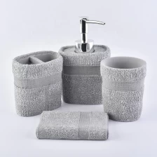 China 4pcs Mable cement bathroom accessories sets hotel decor manufacturer