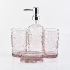 China 4pcs modern glass bathroom shower accessory sets manufacturer