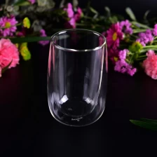China 400ml Clear double wall glass water borosilicate layer mugs wholesales manufacturer