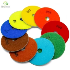 China Flexible Diamond Polishing Pads Wet Dry High Efficiency Buffing Pad for Marble Granite Floor Polisher Tools with Hook Loop Backing Supplier manufacturer