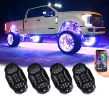 China All-aluminum 5-Sides RGB LED Rock Lights Kit Multicolor Neon Accent Music Underbody Lighting Underglow Kits with RF Controller for Off-Road Cars - COPY - 3t33f1 Hersteller
