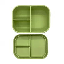 Cina Custom Hot Selling Food Grade Silicone Lunch Box Portable Kids Bento Box Silicone Food Storage Container - COPY - 1pkjqk produttore