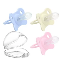 China Benhaida BPA Free First Stage Baby Teething Nipple Nonstoxic Colorful Silicone Newborn Baby Pacifier manufacturer