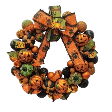 Chiny Senmasine Halloween wianek na drzwi z bombkami w kształcie kulki wstążka wisząca dekoracja DIY producent