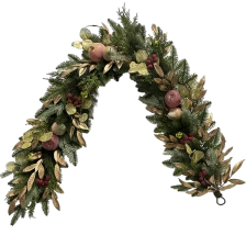 porcelana Guirnalda de frutas artificiales de Navidad Senmasine de 72 pulgadas para decoración colgante de chimenea y escaleras fabricante