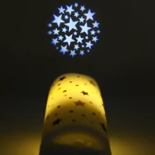 Chiny Statyczna świeca projekcyjna Senmasine 7,5 * 15 cm Lampa projektora gwiazdowego Świece bezpłomieniowe producent