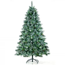 中国 Senmasine 7.5フィート針混合PVC人工クリスマスツリー松ぼっくり屋外ホリデーホームデコレーション メーカー