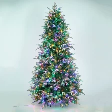 China Senmasine 7.5ft Pe Pvc Artificial Flocked Christmas Trees With Led Lights Outdoor Holiday Xmas Decoration manufacturer