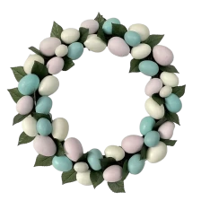 China Senmasine easter eggs wreath for front door hanging decoration 18inch 20inch 22inch manufacturer