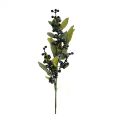 China Senmasine blue berry picks for Home Party Wedding Decorative artificial leaves pick manufacturer