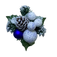 China Senmasine white christmas tree picks for festival DIY arrangements home decoration manufacturer
