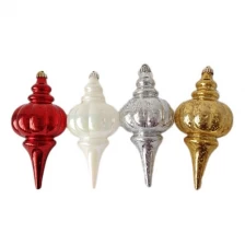 China Senmasine 25cm Tapered baubles ball for hanging Christmas party decor Shatterproof plastic Special-shaped ornament manufacturer