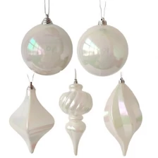 China Senmasine rainbow special shaped baubles ball for Christmas party hanging decor Shatterproof plastic ornaments manufacturer