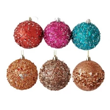 China Senmasine glitter Christmas plastic baubles for hanging holiday decor Shatterproof Special-shaped ornaments ball manufacturer