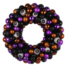 China Senmasine 40cm bauble ball wreaths for Halloween party festival holiday hanging decoration metal base manufacturer