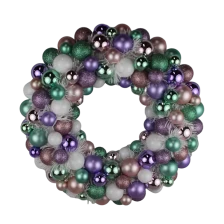China Senmasine 40cm colorful ball baubles wreath for Christmas holiday front door xmas hanging decorative manufacturer