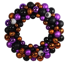 China Senmasine 60cm bauble wreath Halloween ball party festival holiday front door hanging decoration manufacturer