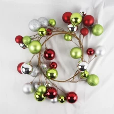 China Senmasine 5ft xmas decorative ball garland for front door Home Indoor Outdoor hanging decoration manufacturer