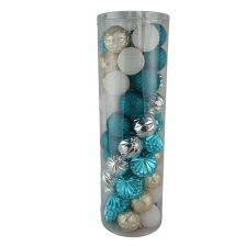 China Senmasine 50pcs christmas baubles shatterproof ball 60mm white gold blue sliver ornaments holiday DIY gifts manufacturer