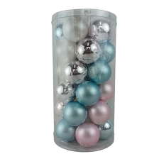 China Senmasine 30pcs christmas baubles plastic ball sets 60mm pink silver blue white ornaments xmas decoration gifts manufacturer