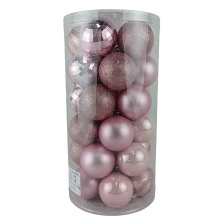China Senmasine 30pcs pink Christmas balls for holiday xmas indoor home party hanging decoration ornaments 60mm manufacturer