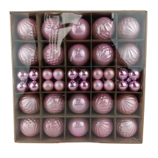 China Senmasine 40pcs pink Christmas balls set for Tree Hanging Shatterproof Ornaments Xmas Decoration gifts manufacturer