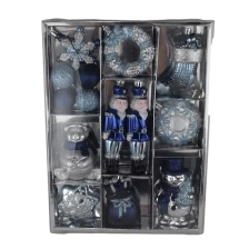 China Senmasine Christmas tree ornaments hanging decoration sets plastic baubles snowman soldier bear DIY gifts manufacturer