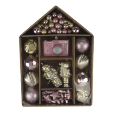 China Senmasine Christmas ornaments ball sets for tree hanging decoration gold pink astronaut camera baubles manufacturer