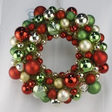 中国 Senmasine 40 センチメートルクリスマスボールつまらない花輪見掛け倒しレッドグリーンゴールド装飾品屋外屋内吊り装飾 メーカー