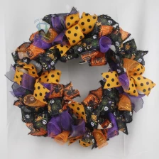 China Senmasine 24 inch halloween wreath for front door party home wall festival hanging decoration manufacturer