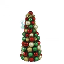 Cina Senmasine Albero con palline di Natale da 40 cm per feste Albero a cono con palline di colore classiche decorative da tavolo natalizie produttore