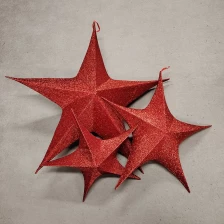 China Hanging Christmas Foldable Star for party wall decor Multiple colors available shining star manufacturer
