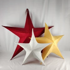 China Hanging Foldable Star for Christmas party wall decoration Multiple colors available shining star manufacturer