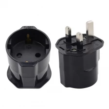 China Europäischer Deutsch-Britisch-Adapter, Britischer Standard-Stecker-Konverter, Indonesien-Britischer Konvertierungsstecker, 13 A, Schwarz Hersteller