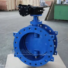 China Manufacturer DIN3302 Epoxy Coated Ductile Iron Wafer Double Eccentric Flange Butterfly Valve DN600 manufacturer