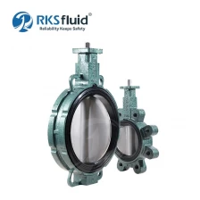 ประเทศจีน DN100 ดูเพล็กซ์สแตนเลสเวเฟอร์ดึง PTFE เรียงรายวาล์วผีเสื้อรายการราคา PN10 ผู้ผลิต
